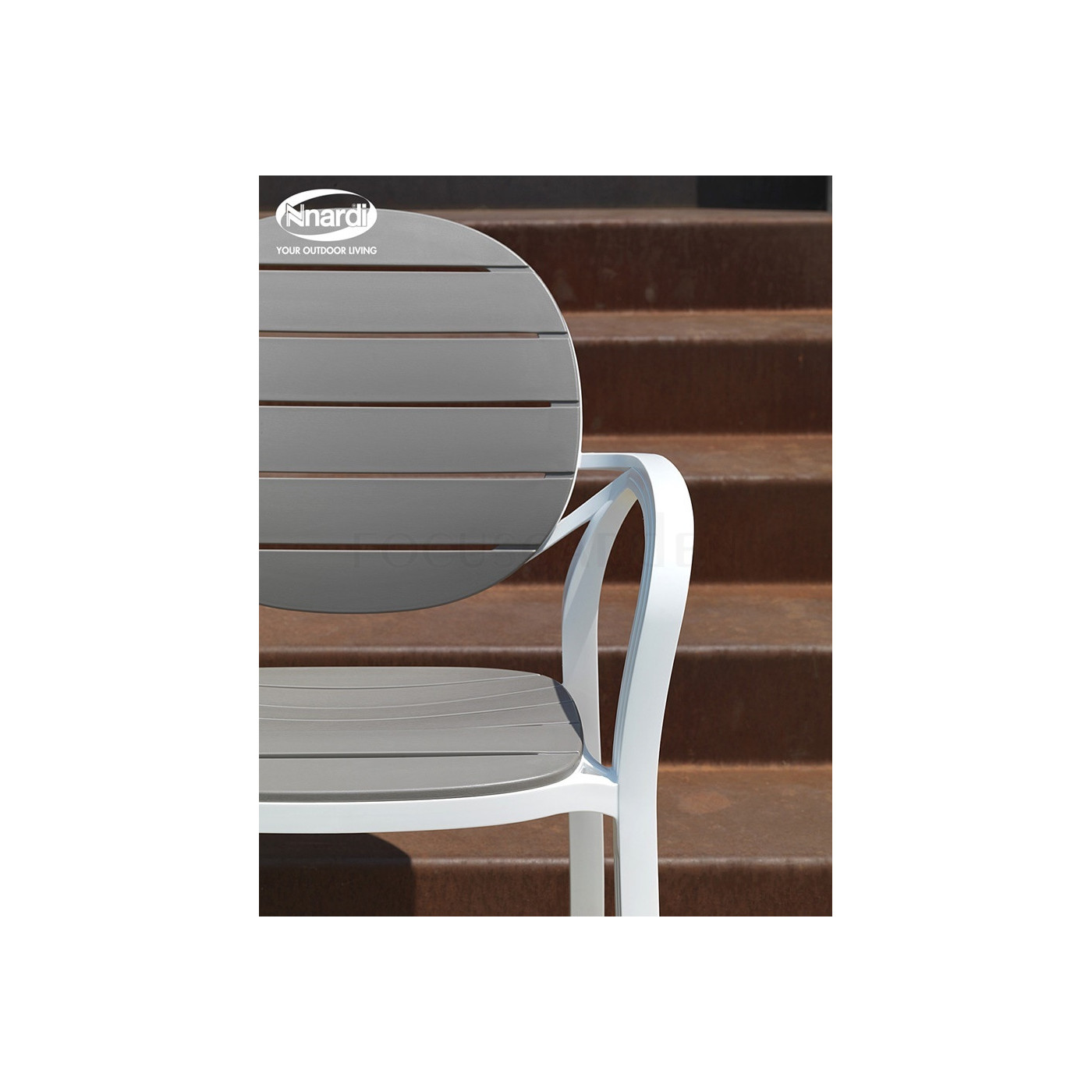 Zestaw mebli ogrodowych Nardi PALMA CLIP 4+1 Bianco-Tortora