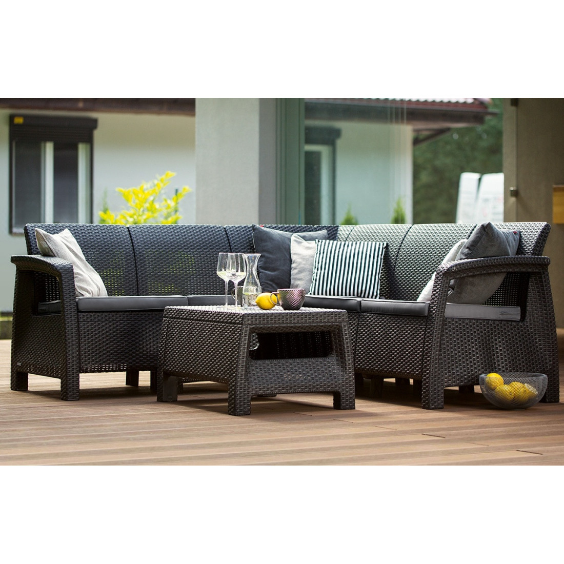 CORFU RELAX CORNER SOFA GRAPHITE