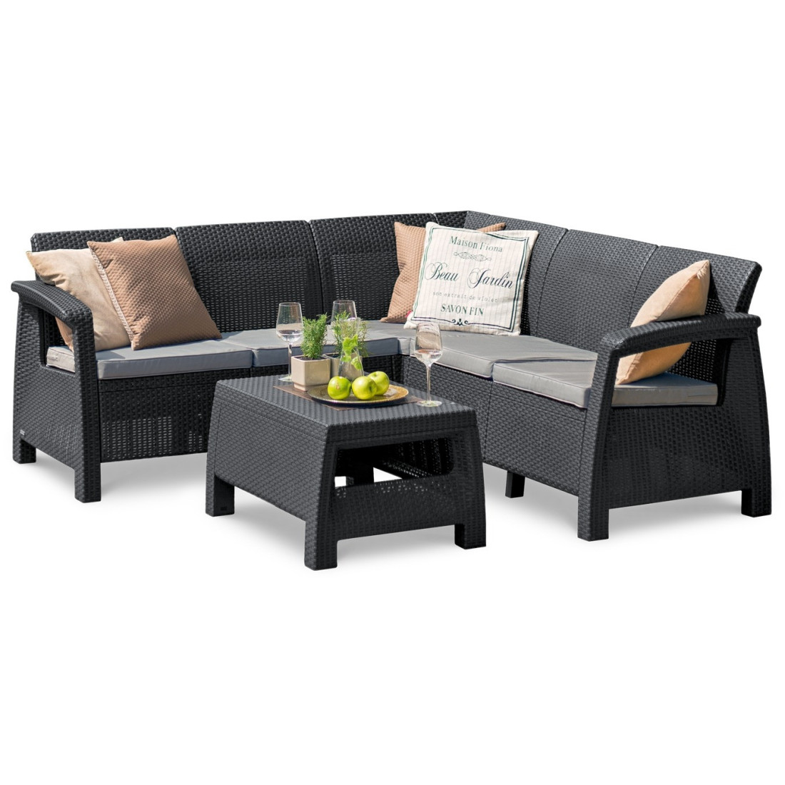 CORFU RELAX CORNER SOFA GRAPHITE