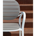 Zestaw mebli ogrodowych Nardi Palma/Step 2+1 Bianco