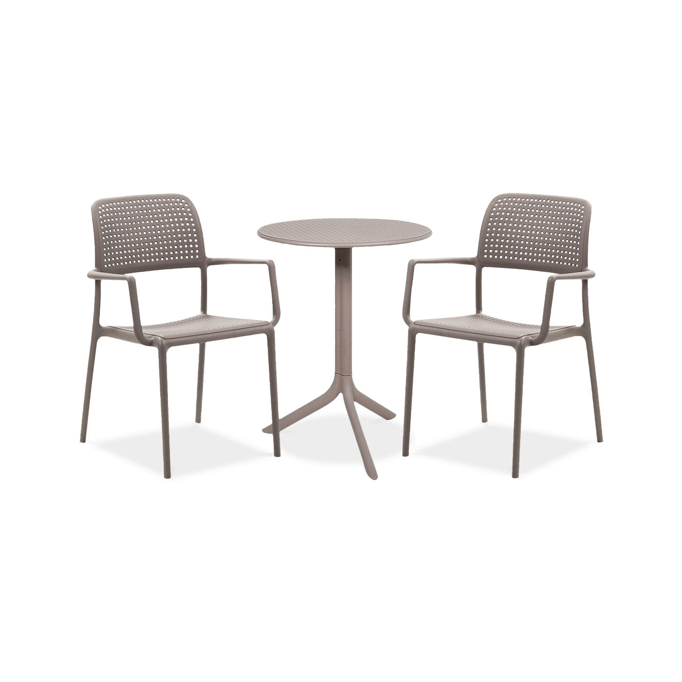 brązowy zestaw krzeseł i stolika na taras