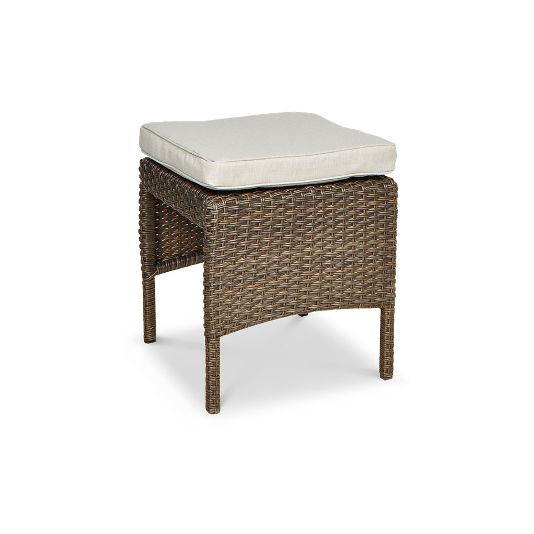 Zestaw Technorattanowy Cortina - Pufy Brown