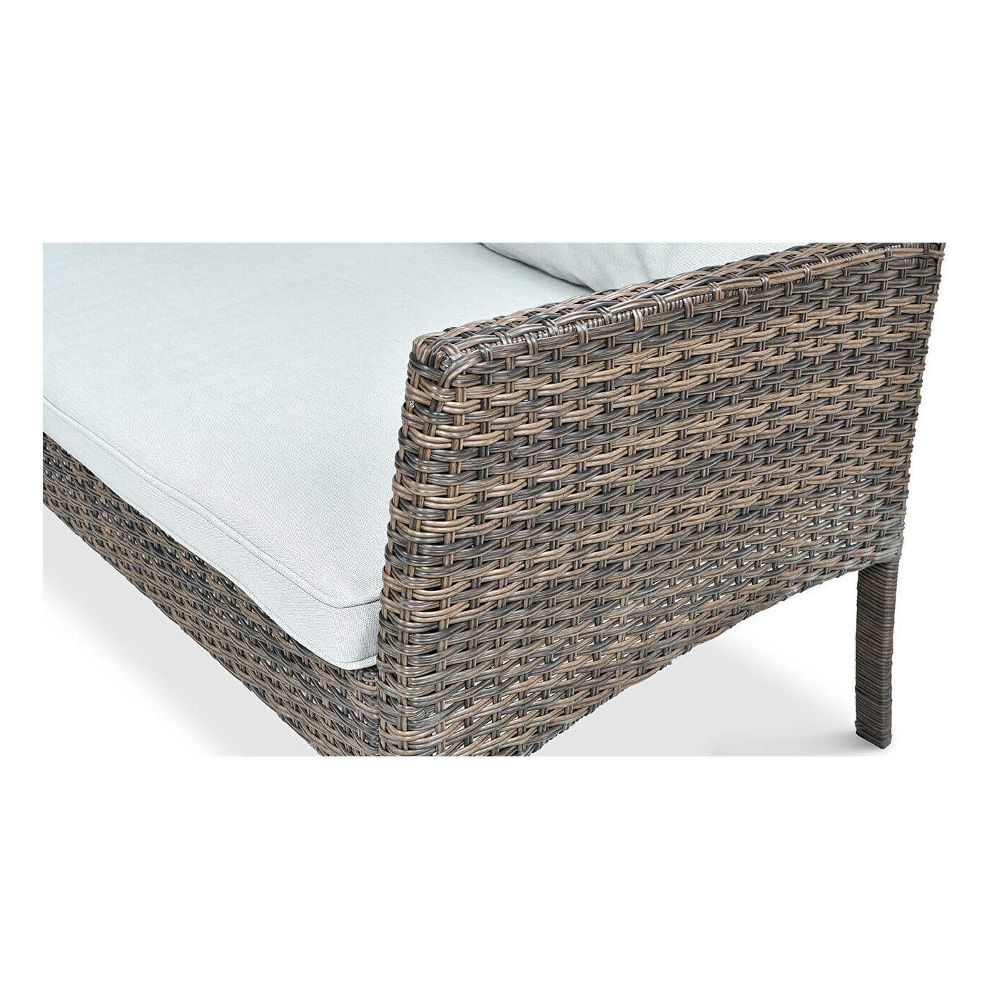 Zestaw Technorattanowy Cortina - Pufy Brown