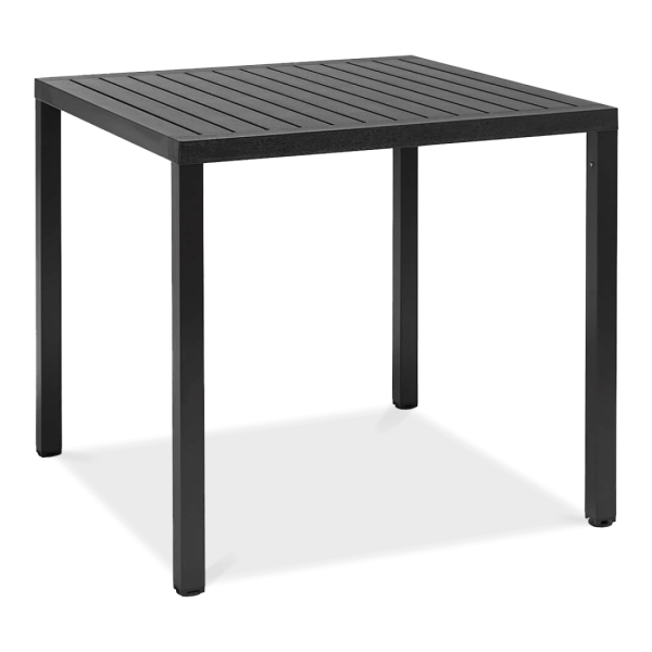 czarny stół ogrodowy jadalniany