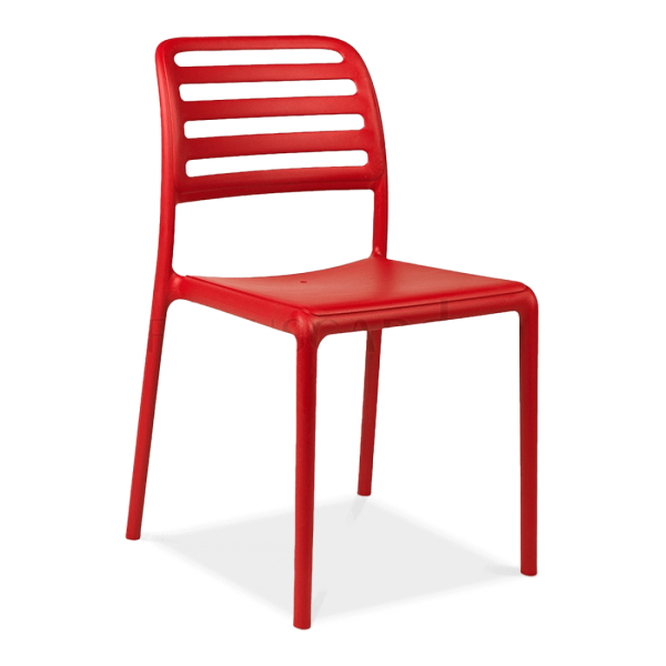 krzesło czerwone jadalniane z oparciem