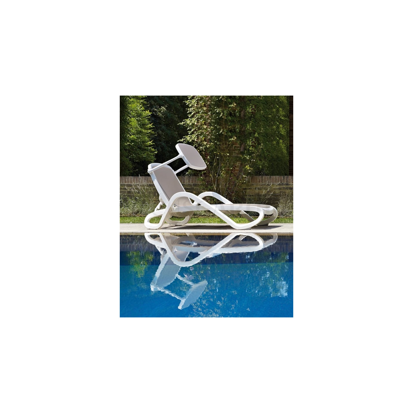 Osłona przeciwsłoneczna do leżaka Nardi Bianco/Tortora