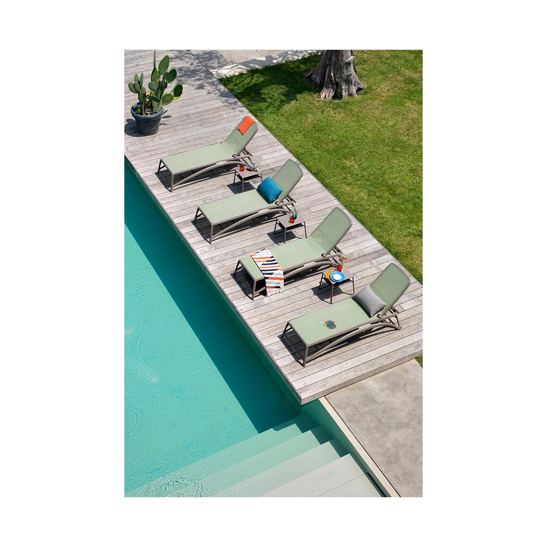 ATLANTICO ANTHRACITE BLUE DECK CHAIR