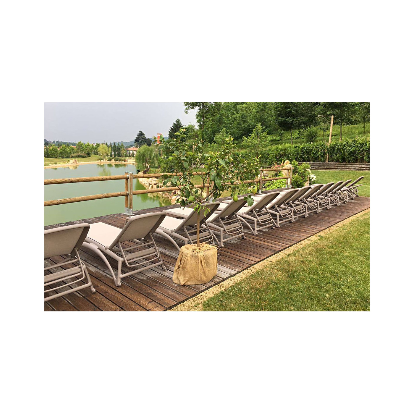 ATLANTICO ANTHRACITE BLUE DECK CHAIR