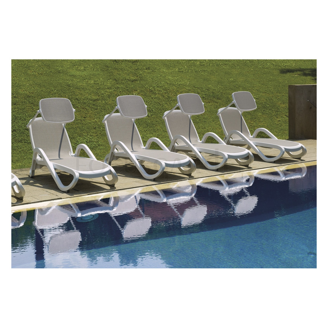 Osłona przeciwsłoneczna do leżaka Nardi Bianco Blu