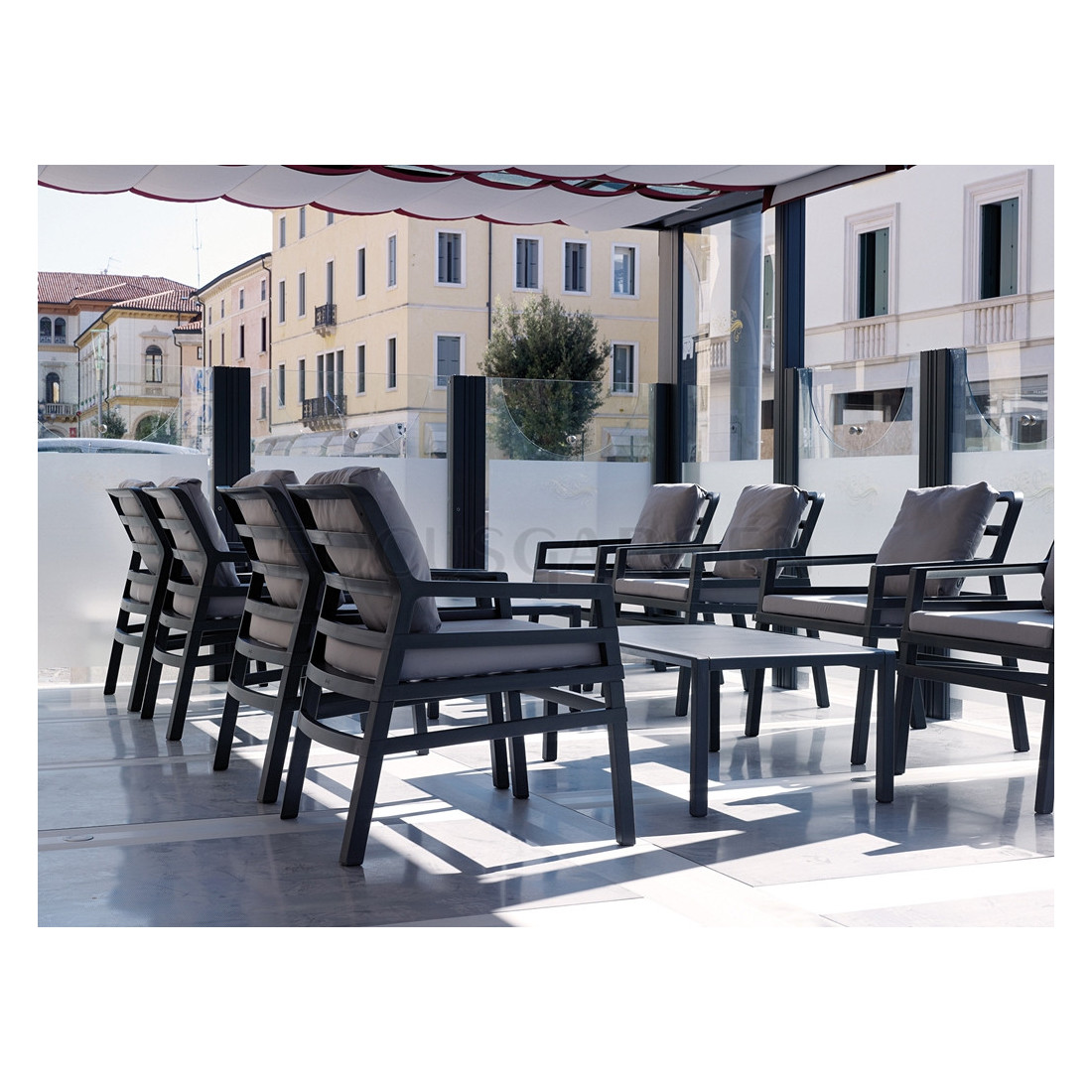 Stolik ogrodowy prostokątny Nardi ARIA 100 Tortora