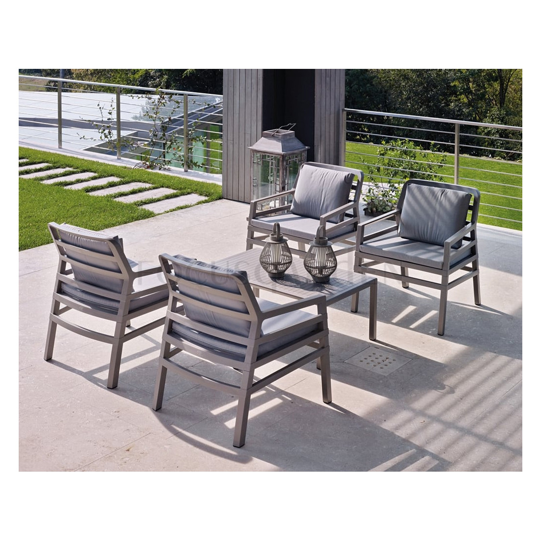 Stolik ogrodowy prostokątny Nardi ARIA 100 Tortora