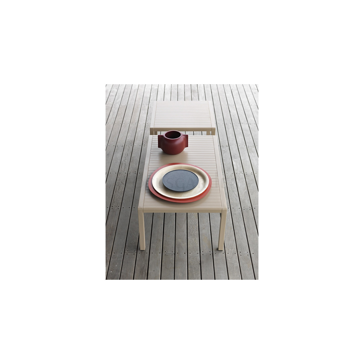 Stolik ogrodowy prostokątny Nardi ARIA 100 Tortora