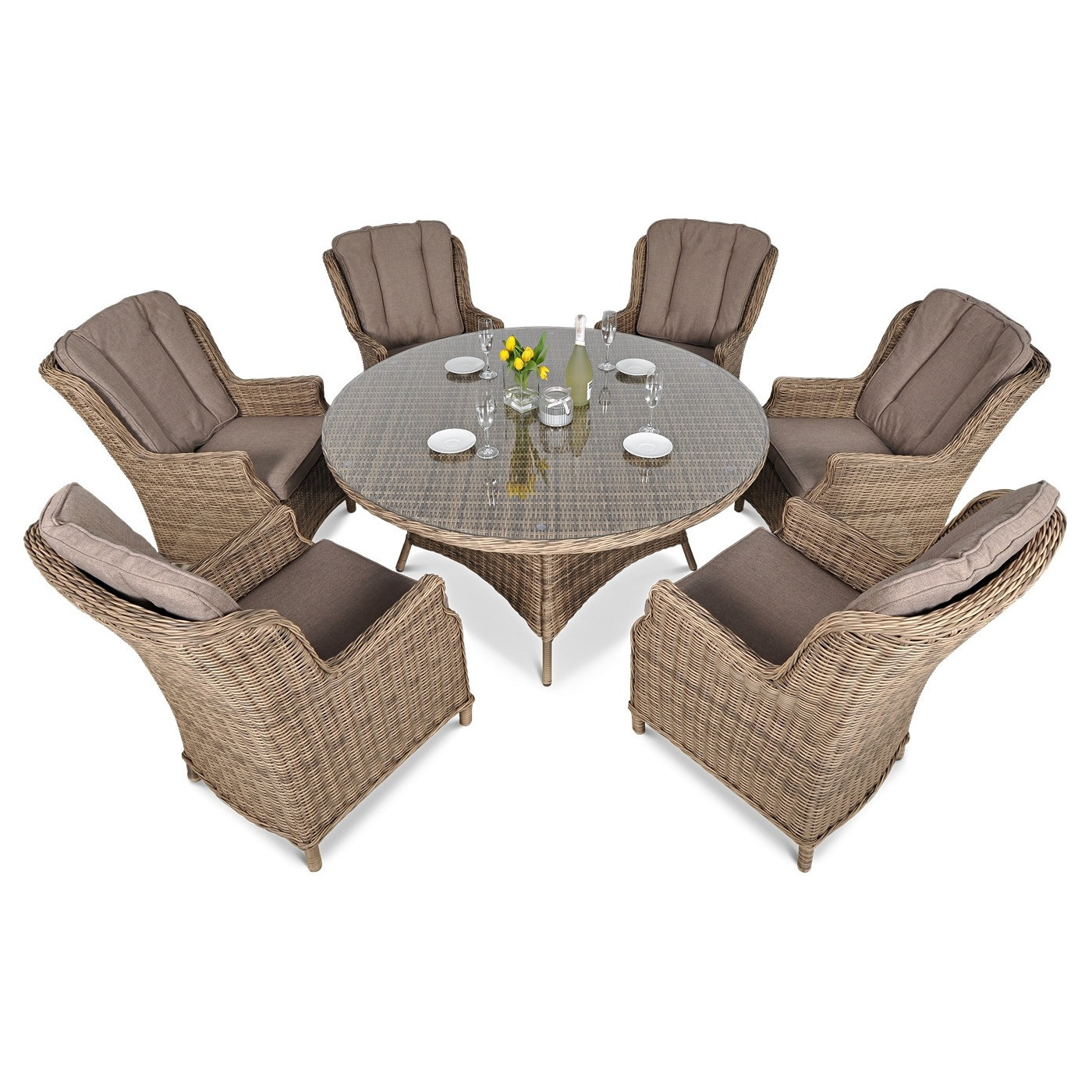 RAVENA 6+1 BROWN SET