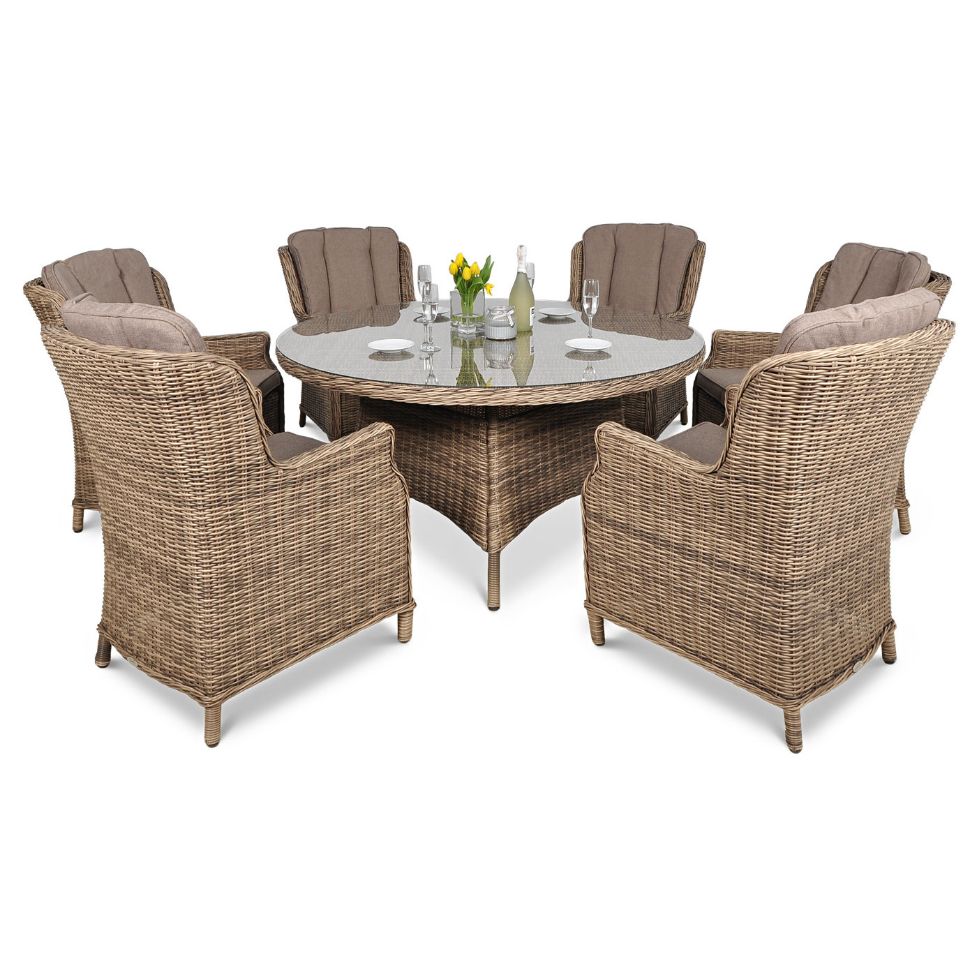 RAVENA 6+1 BROWN SET