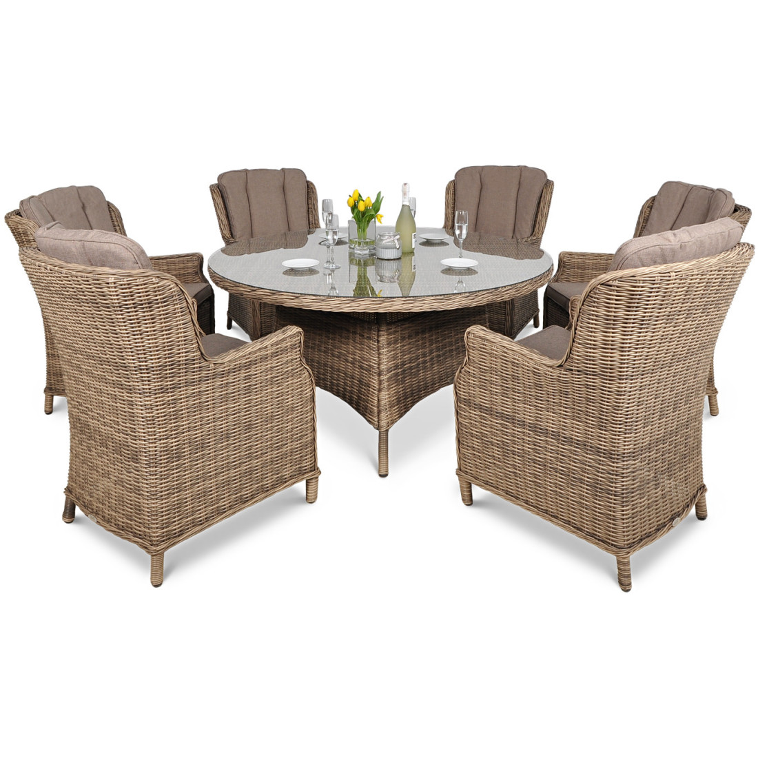 RAVENA 6+1 BROWN SET