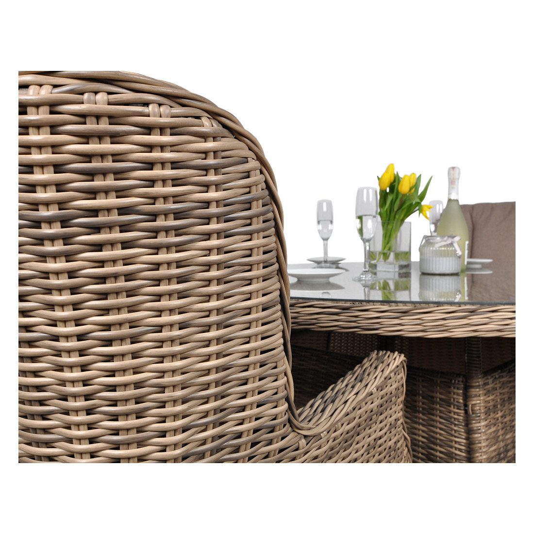 RAVENA 6+1 BROWN SET