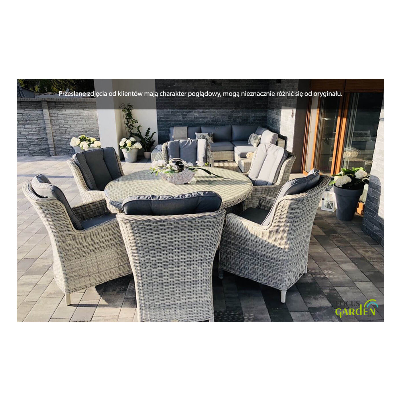 Zestaw mebli ogrodowych Ravena Brown z technorattanu