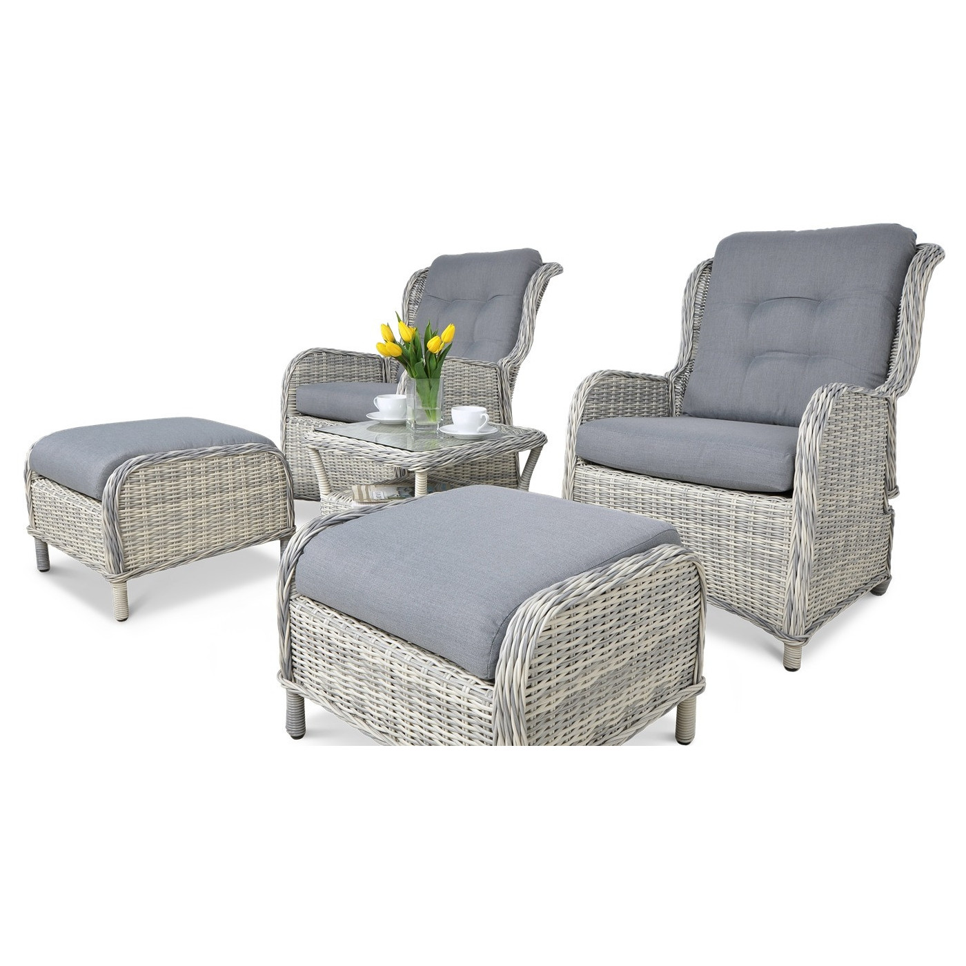 Zestaw ogrodowy SIENNA DUO Premium White Grey