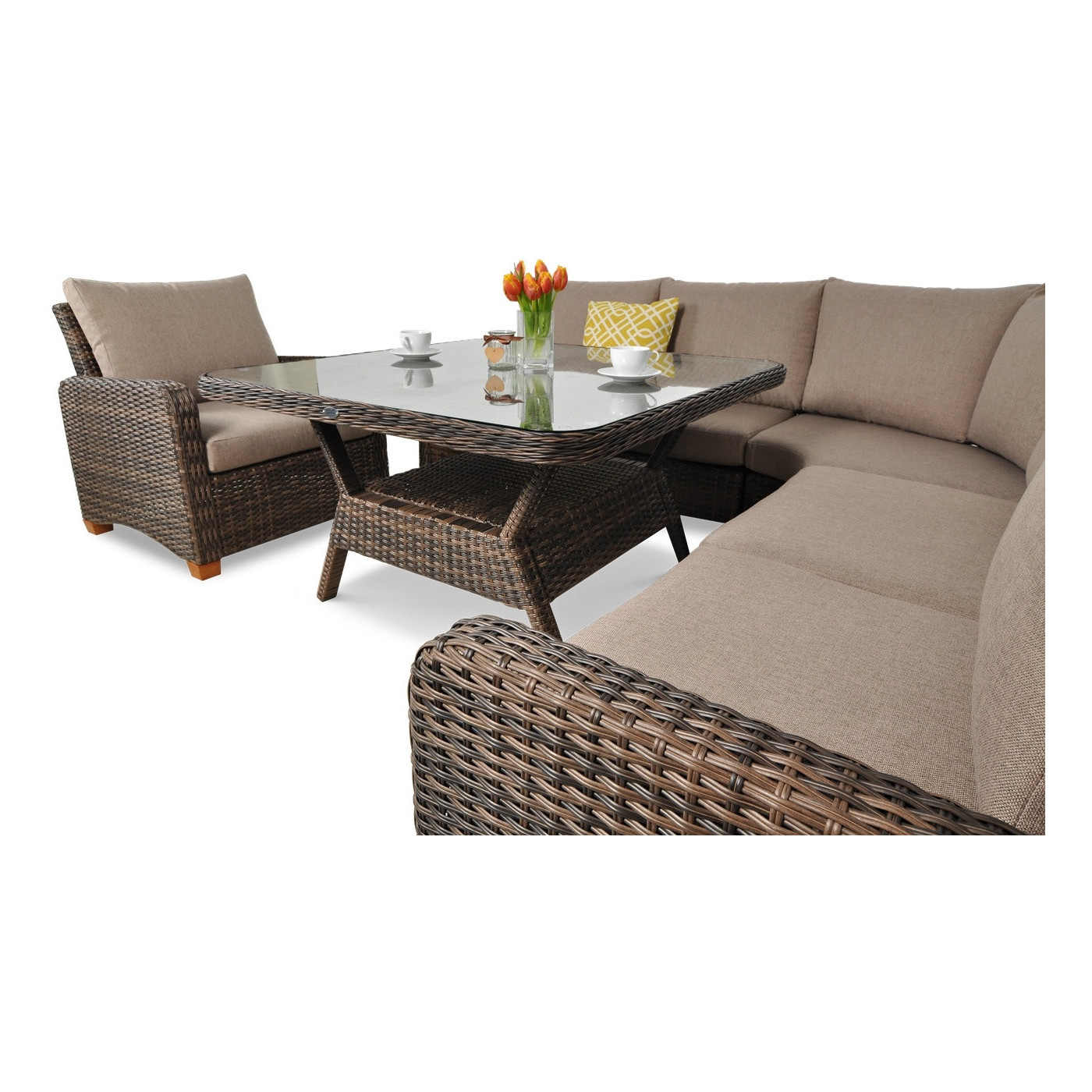 TOLEDO DINING CORNER BROWN