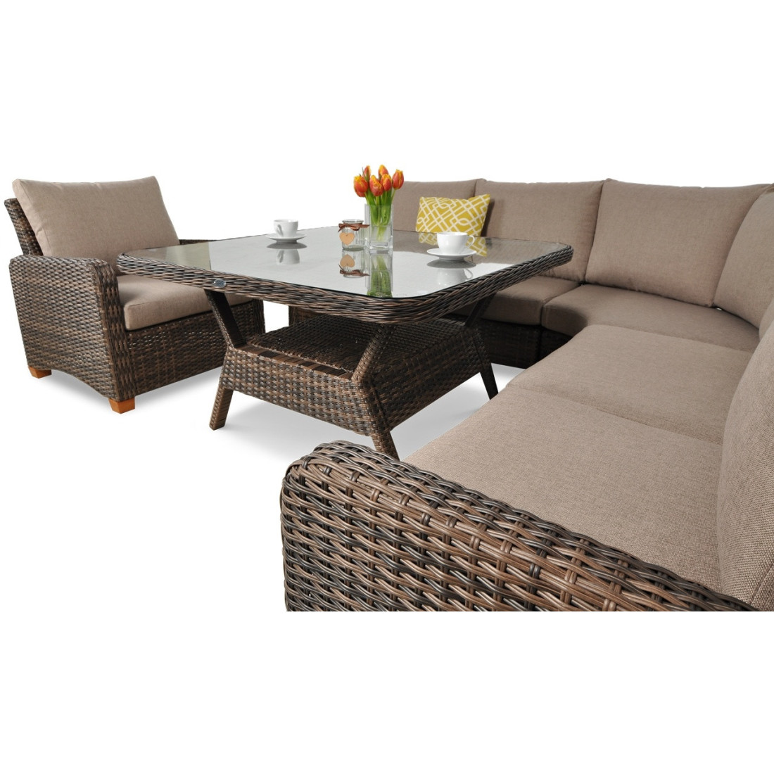 TOLEDO DINING CORNER BROWN