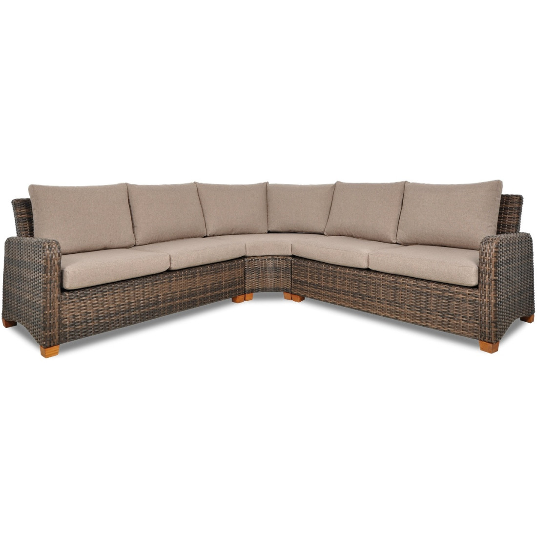 Naroznik technorattanowy Toledo Dining Brown