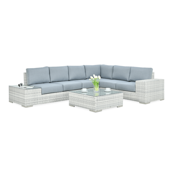 AVOCADO CORNER SOFA WHITE GREY