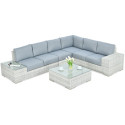 AVOCADO CORNER SOFA WHITE GREY