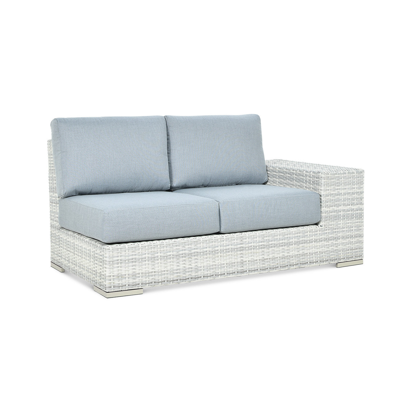 Narożnik technorattan Avocado White Grey