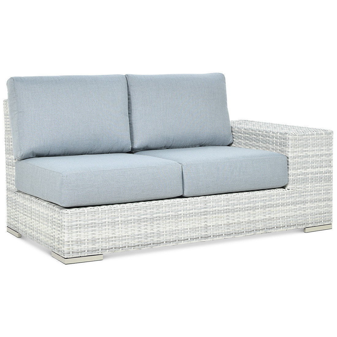 Narożnik technorattan Avocado White Grey