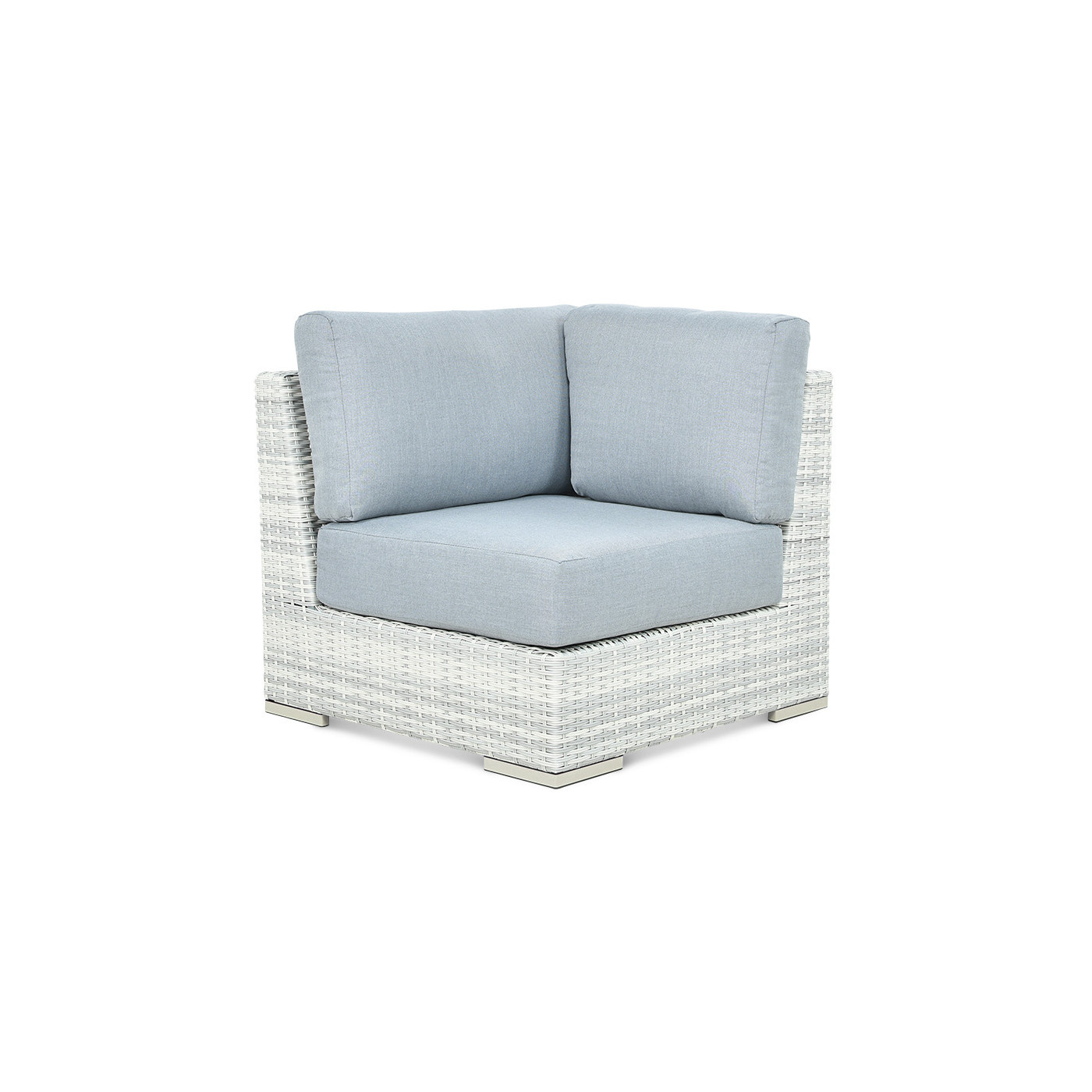 Narożnik technorattan Avocado White Grey