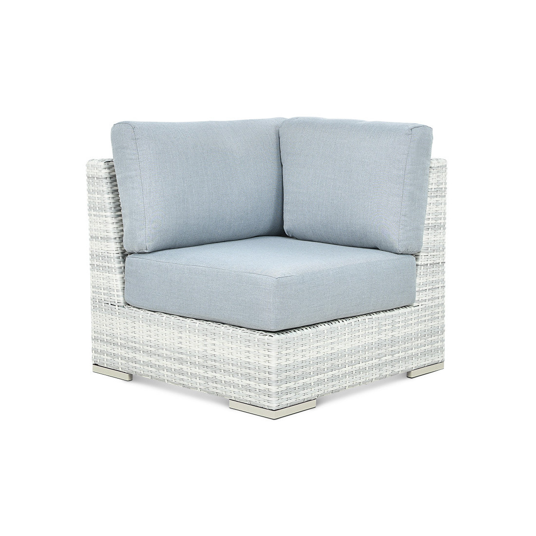 Narożnik technorattan Avocado White Grey