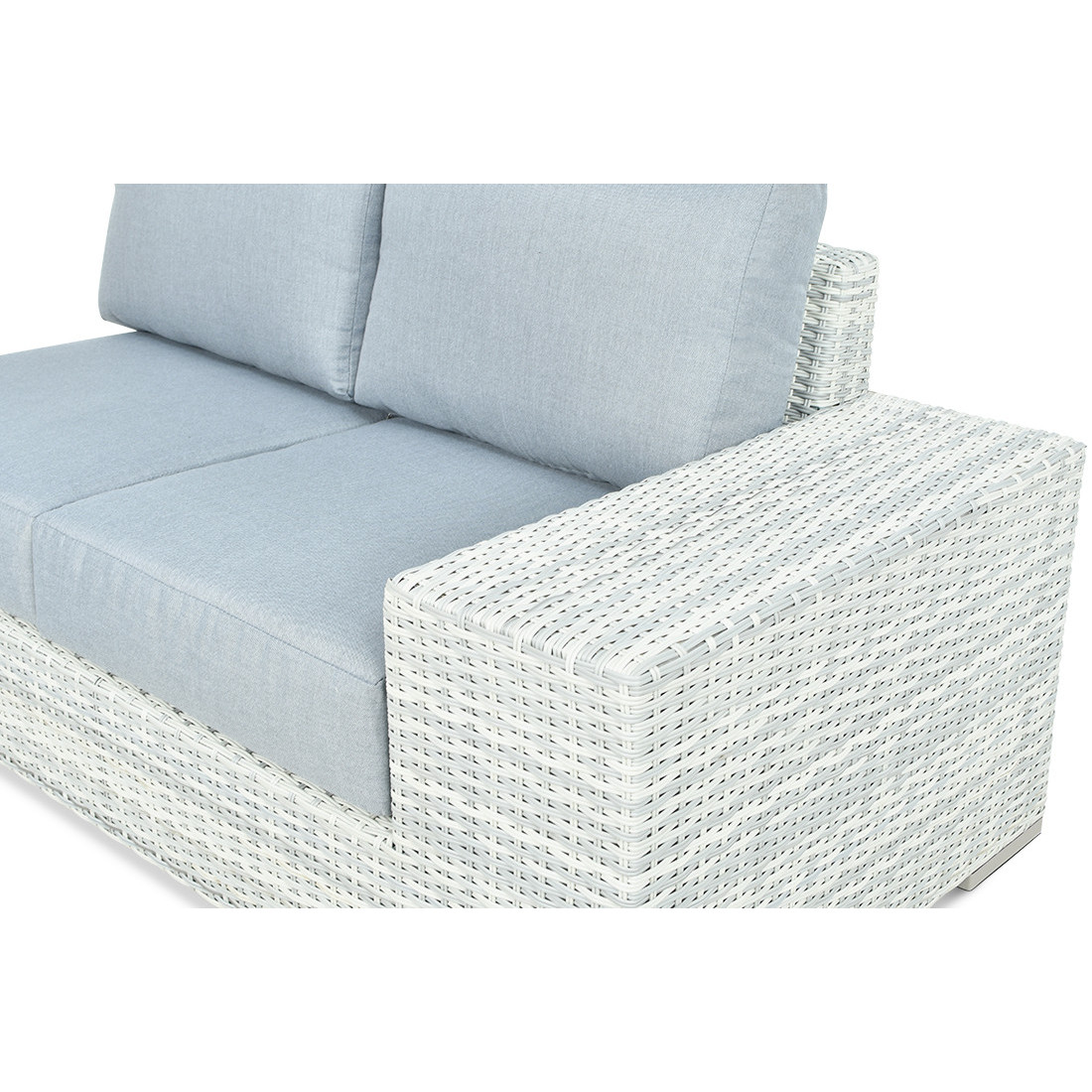 Narożnik technorattan Avocado White Grey