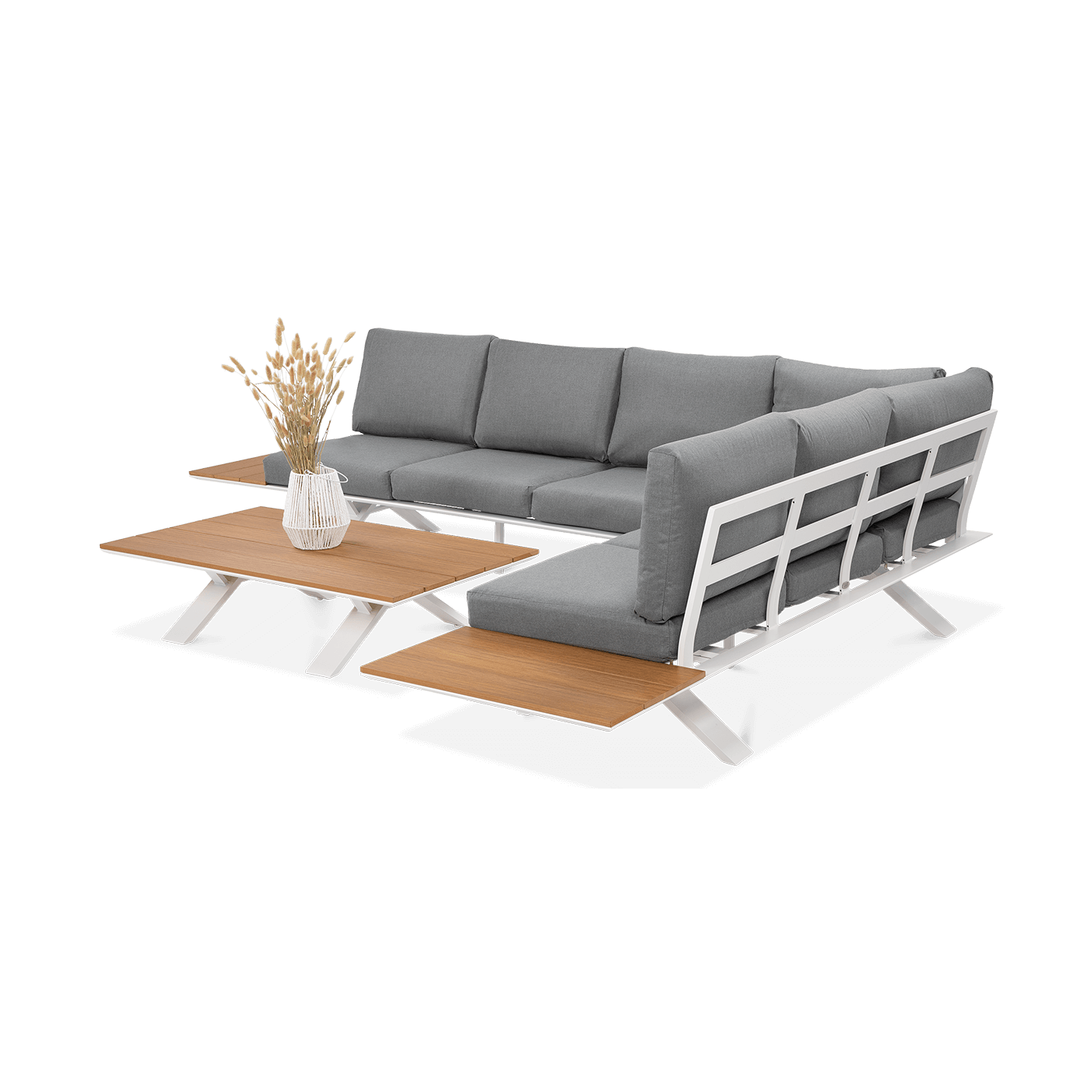 Bok narożnika ogrodowego SORRENTO WOOD White