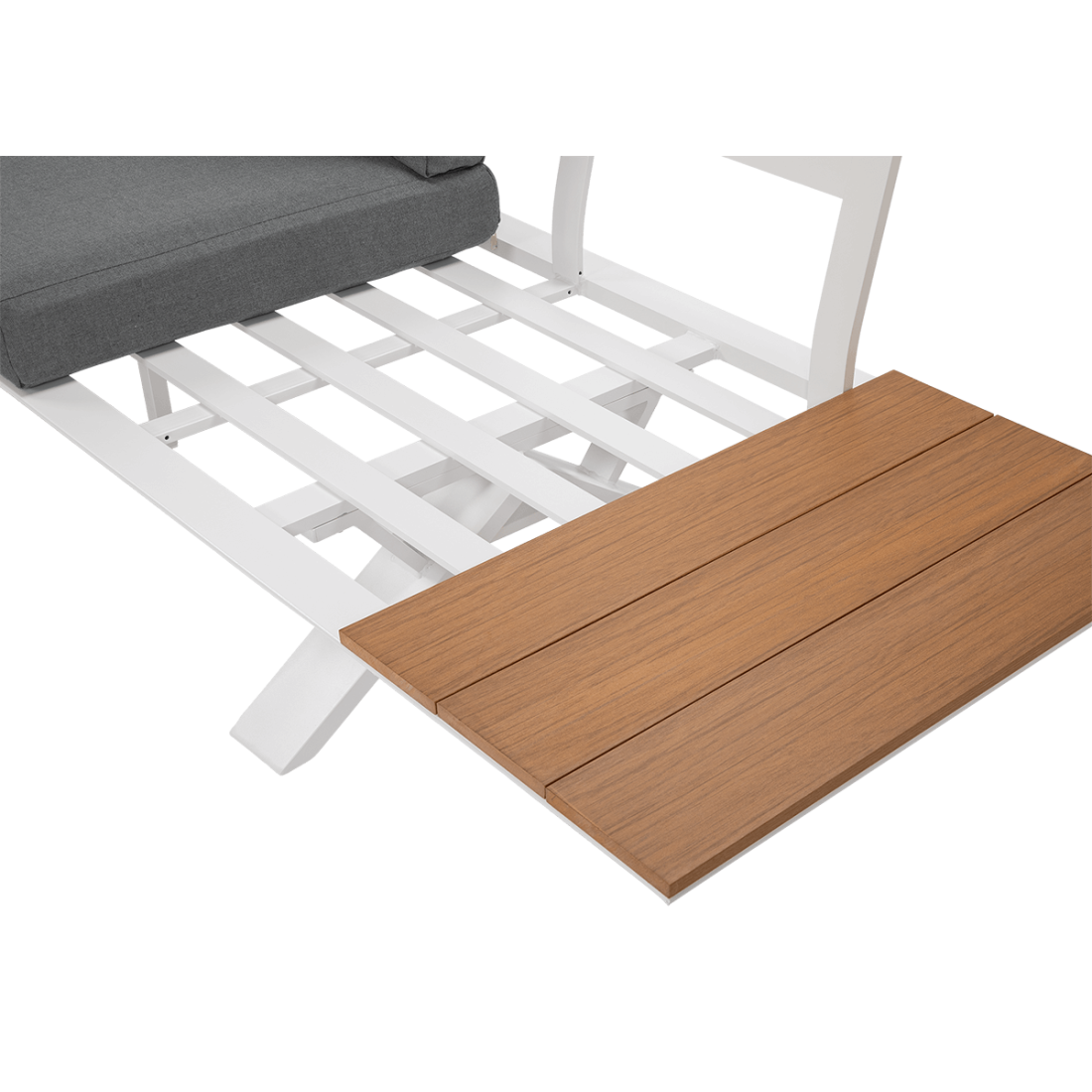 Funkcjonalność - możliwość narożnika ogrodowego SORRENTO WOOD White