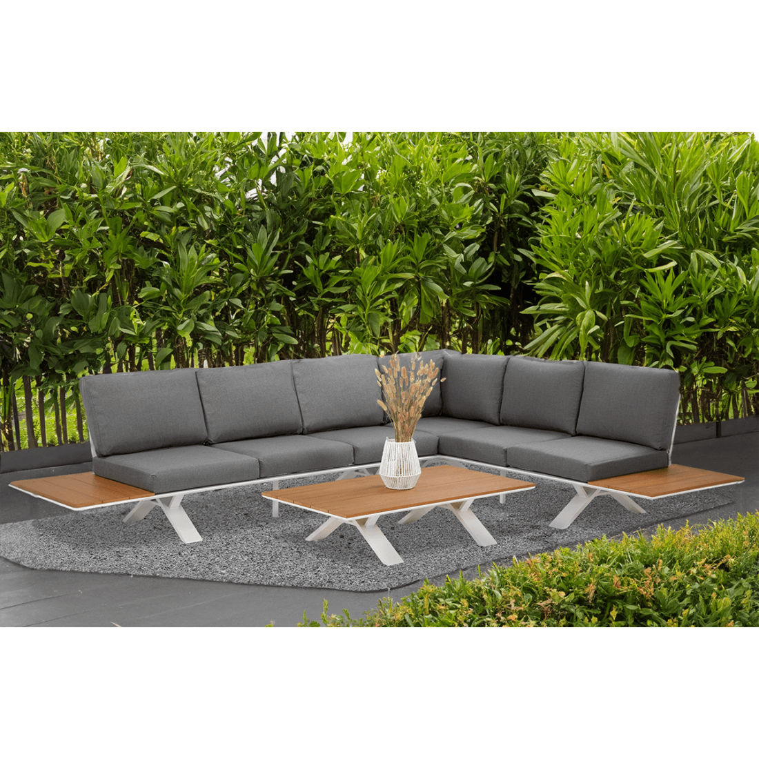 Aranżacja zestawu ogrodowego SORRENTO WOOD White