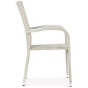 Krzesło z technorattanu FIESTA White - bok