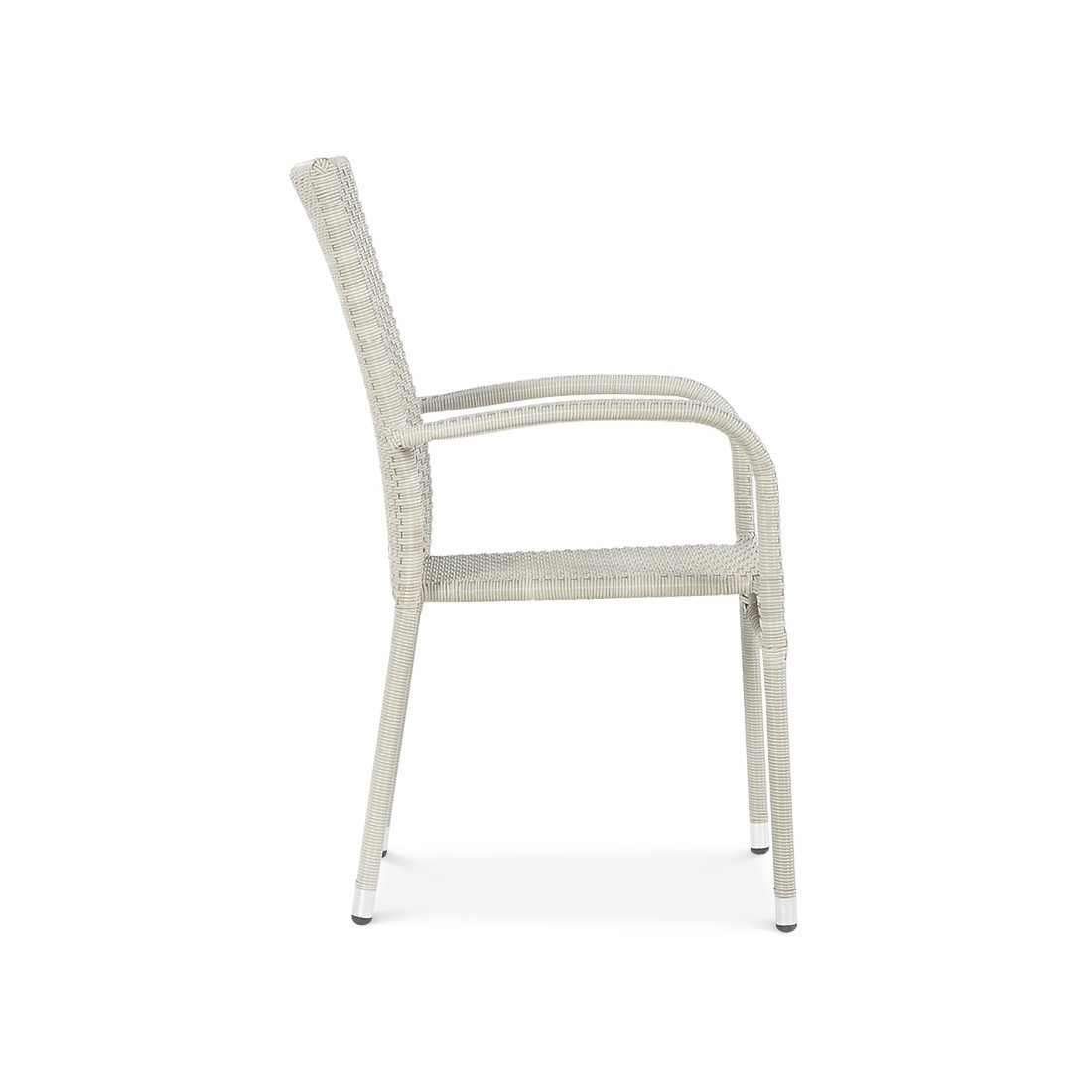 Krzesło z technorattanu FIESTA White - bok