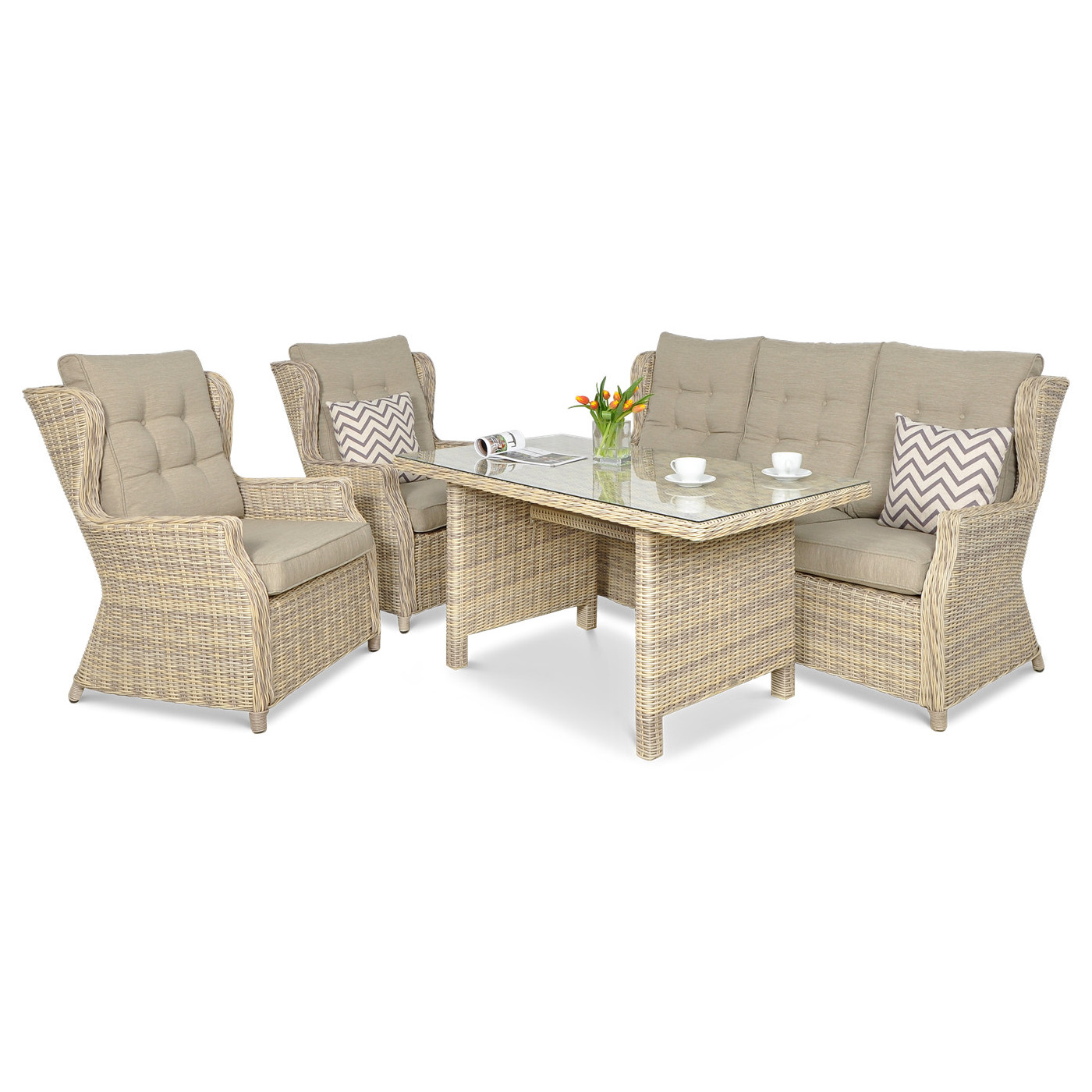 TRIVENTO III DINING ZESTAW BEIGE