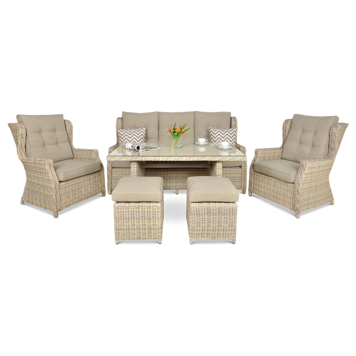 Meble technorattanowe Trivento Dining 3 Beige