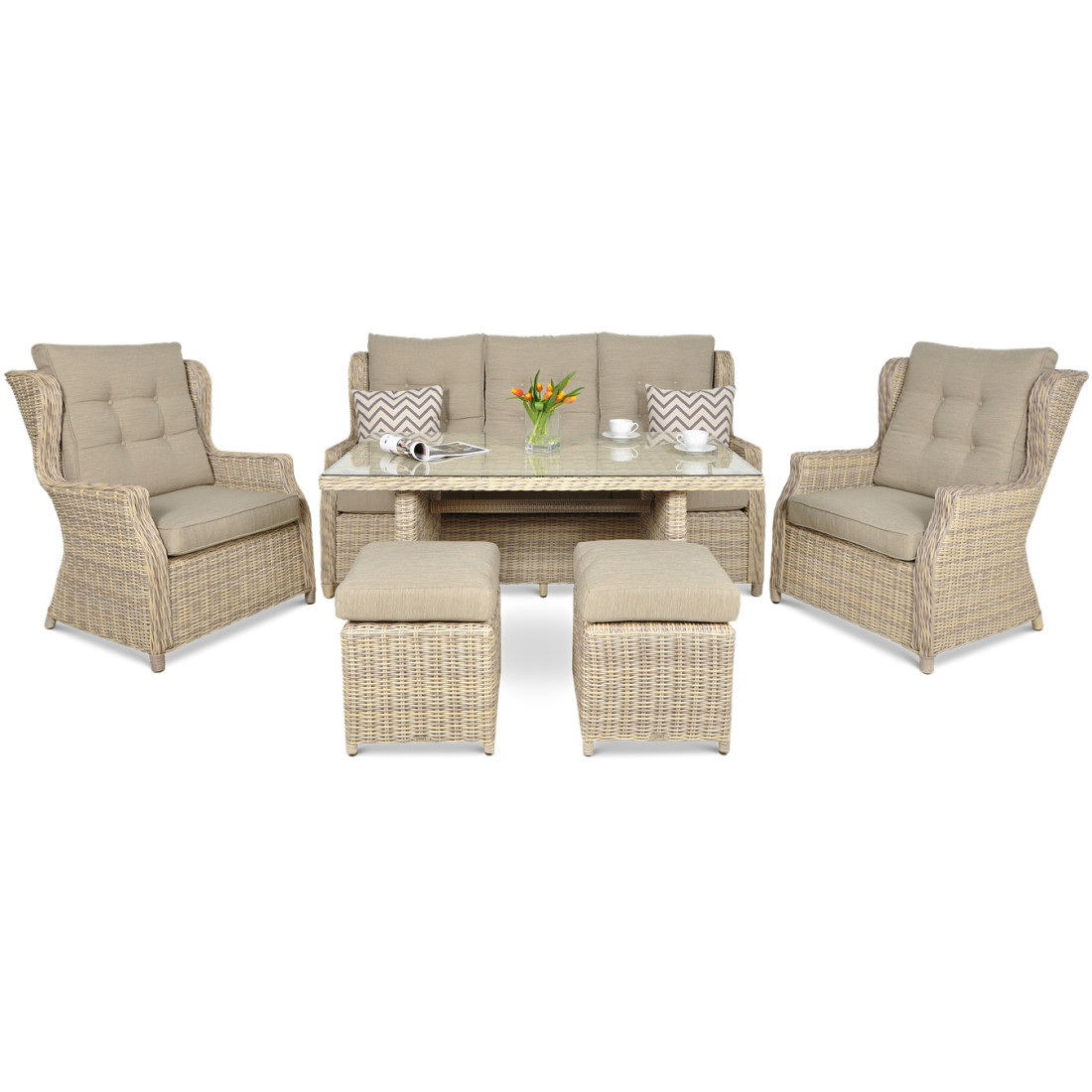 TRIVENTO III DINING SET BEIGE