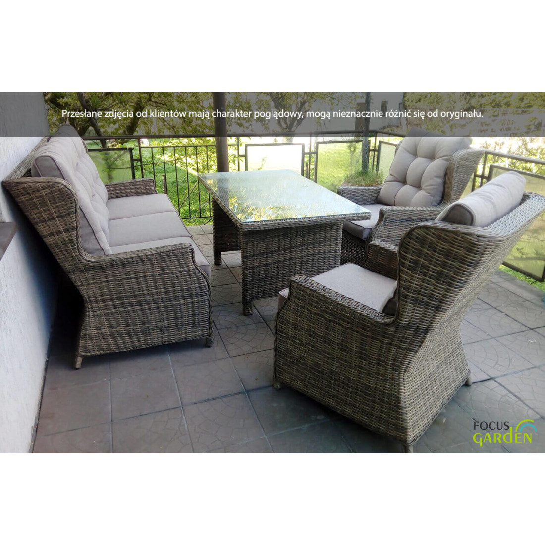 Meble technorattanowe Trivento Dining 3 Beige