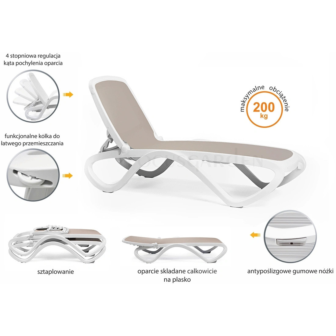 OMEGA TORTORA DECK CHAIR TORTORA