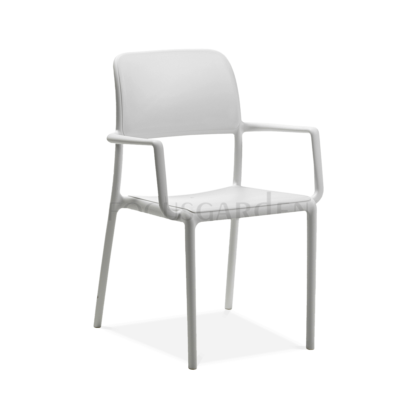 białe krzesło na taras z oparciem