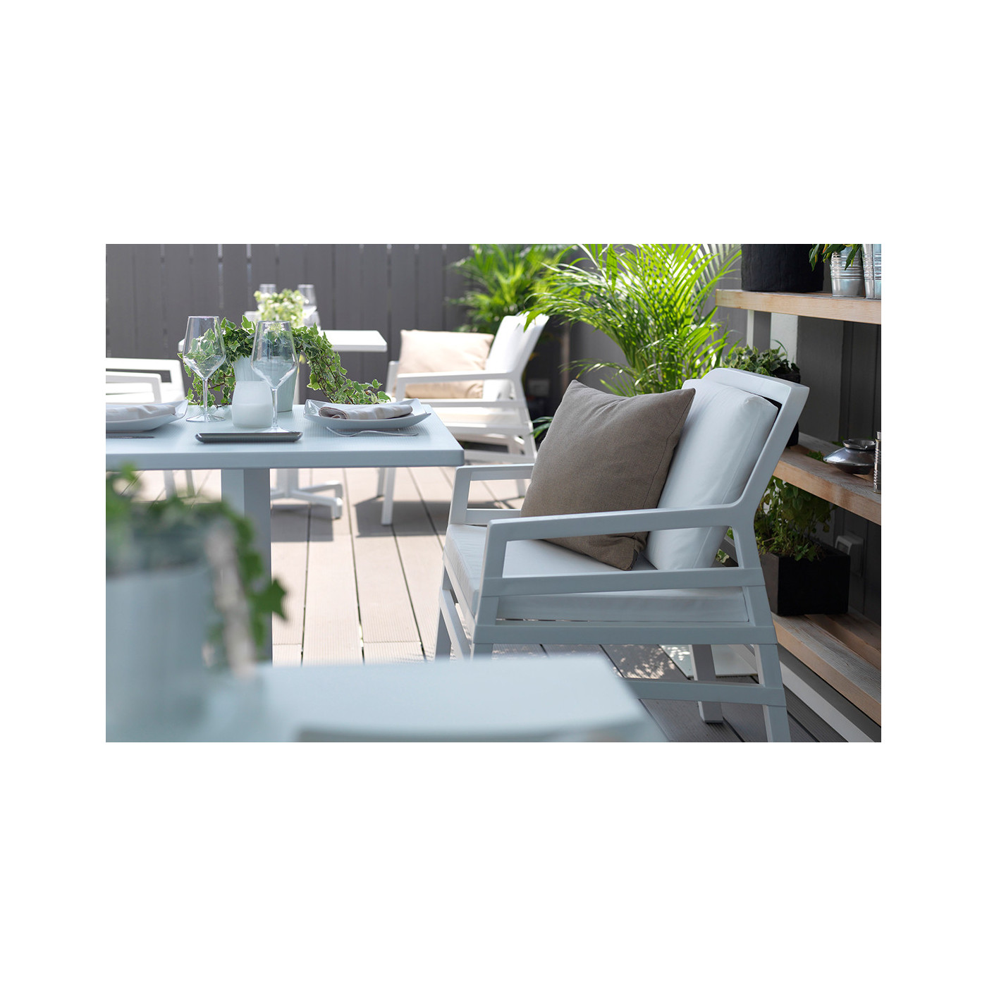 Fotel Nardi Aria w kolorze Tortora/Acrilico Grigio