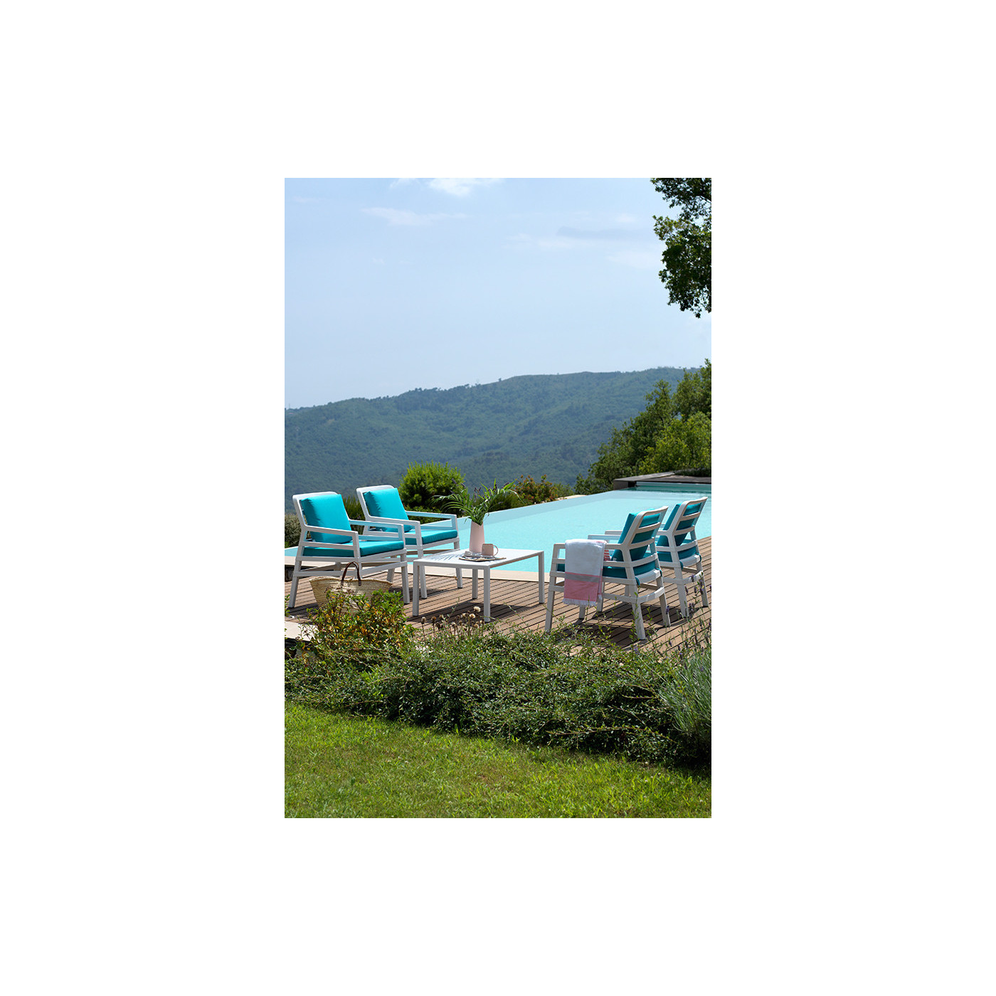 Fotel Nardi Aria w kolorze Tortora/Acrilico Grigio