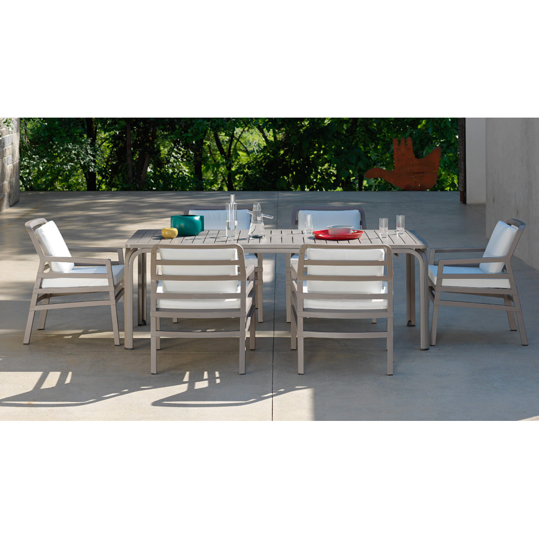 ALLORO 210-280 WHITE TORTORA TABLE