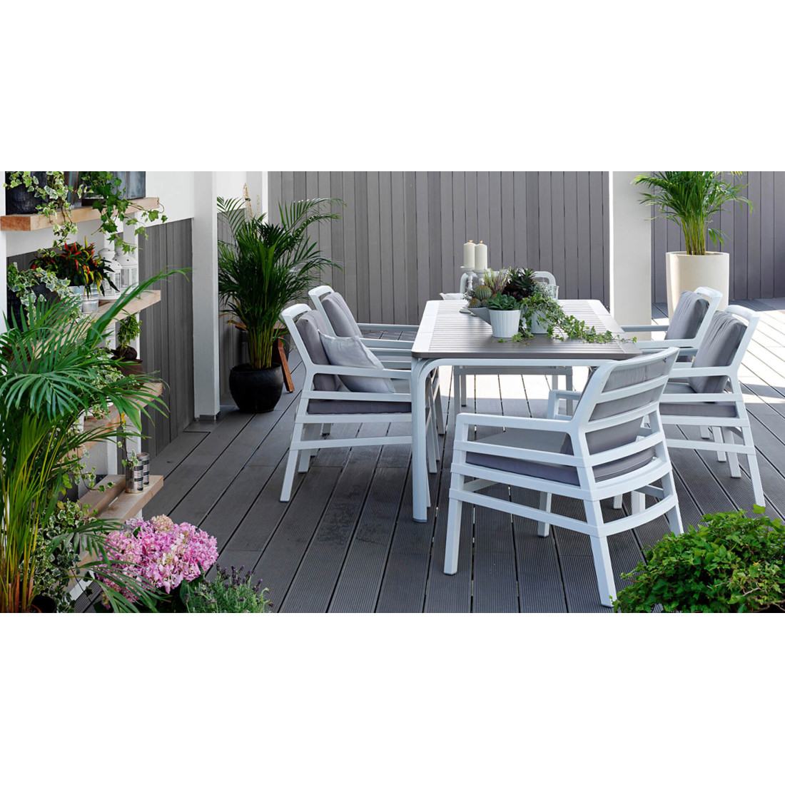 ALLORO 210-280 WHITE TORTORA TABLE