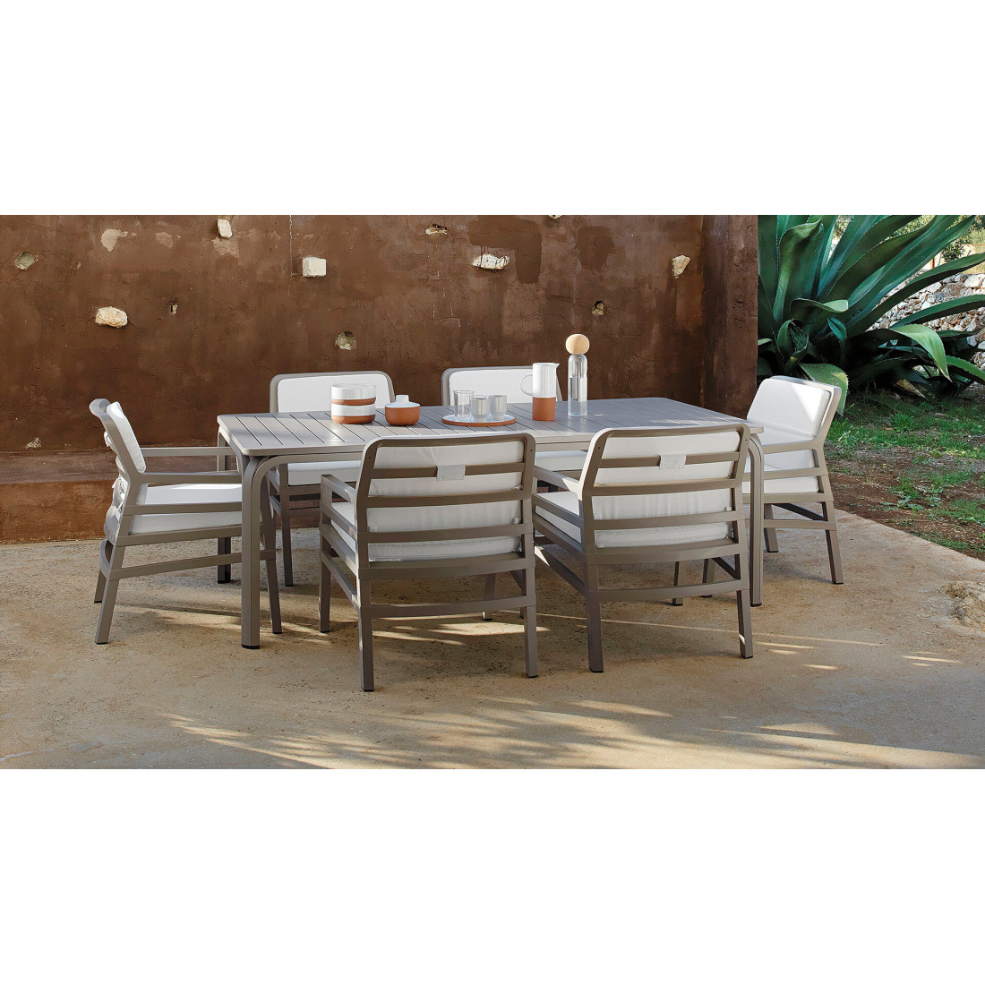 ALLORO 210-280 WHITE TORTORA TABLE