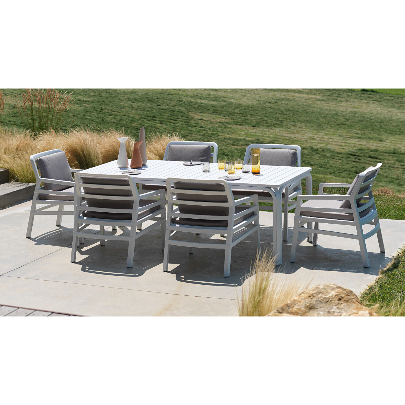 ALLORO 210-280 WHITE TORTORA TABLE