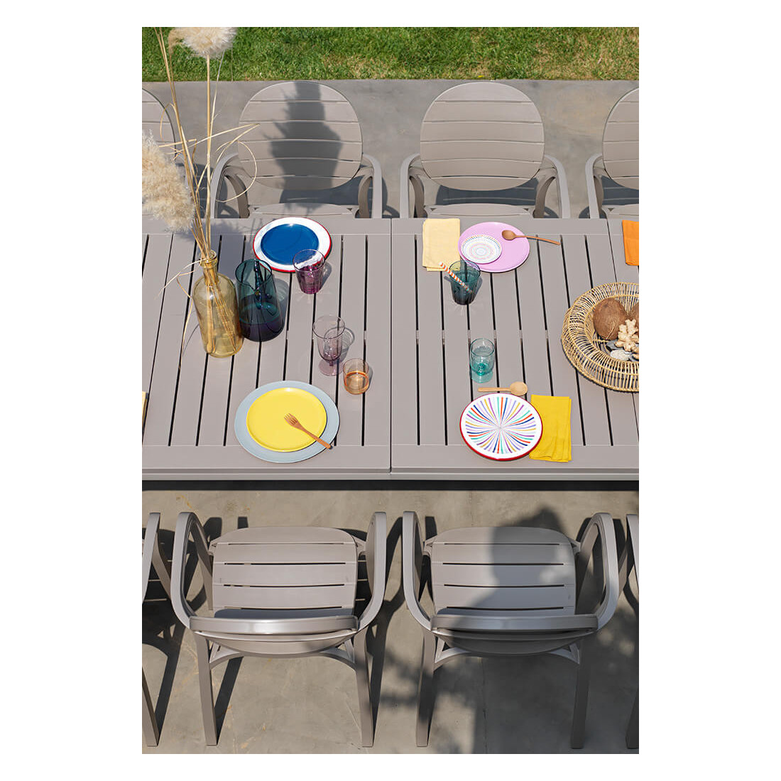 ALLORO 210-280 WHITE TORTORA TABLE